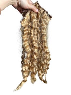 Blonde Wavy Hair Extension - Golden Blonde